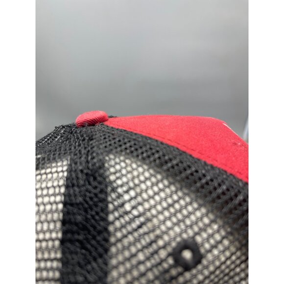 cedar fair adjustable baseball cap hat mess net black red bear star READ - Picture 5 of 9